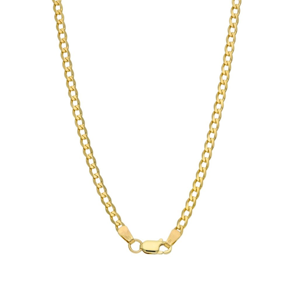 Ladies 9ct Yellow Gold 20" Flat Curb Chain - 6.1g