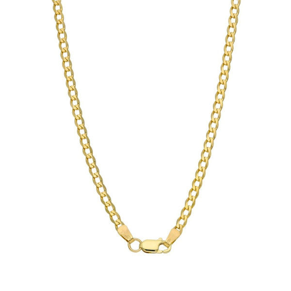 Ladies 9ct Yellow Gold 20" Flat Curb Chain - 6.1g