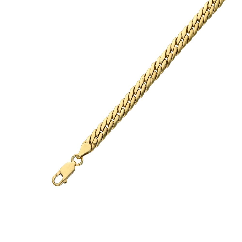 Ladies 9ct Yellow Gold 8.5" Herringbone Link Bracelet - 14.3g