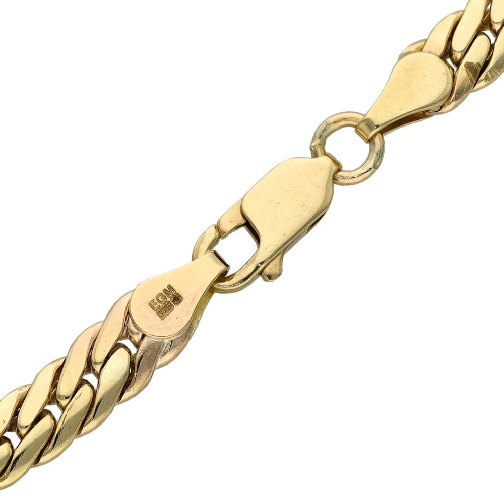 Ladies 9ct Yellow Gold 8.5" Herringbone Link Bracelet - 14.3g