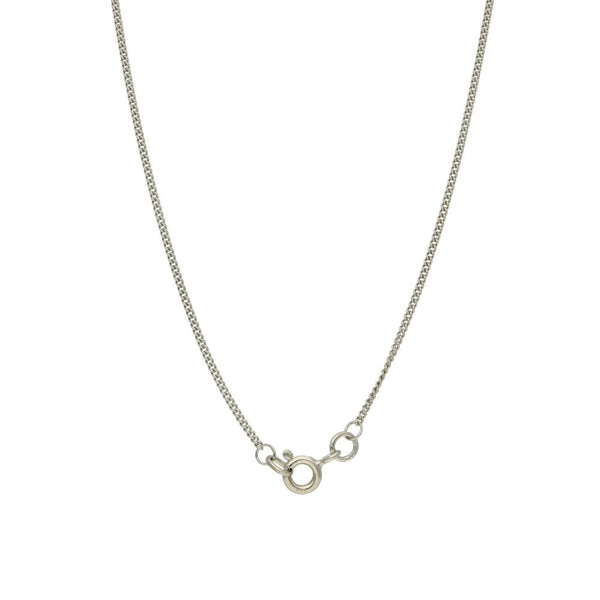 Ladies 18ct White Gold 16" Curb Chain - 2.8g