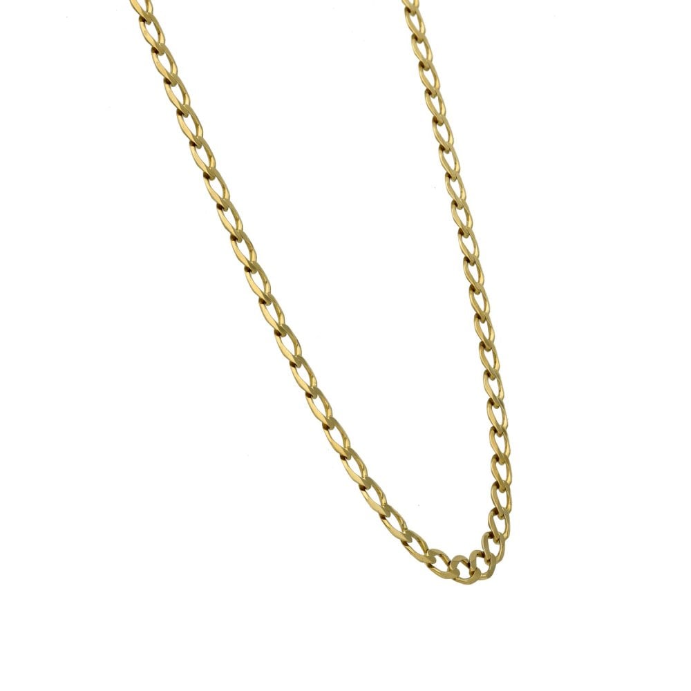 9ct Yellow Gold 20" Flat Curb Chain - 7.7g