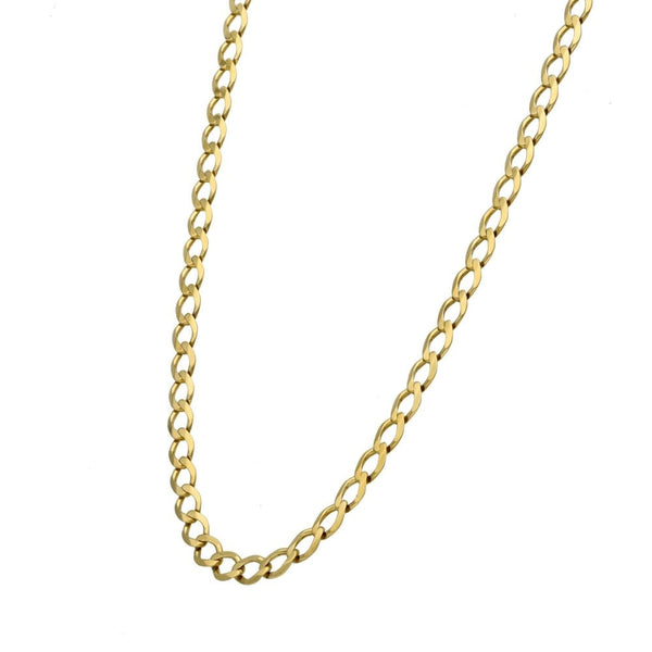9ct Yellow Gold 20" Flat Curb Chain - 7.7g