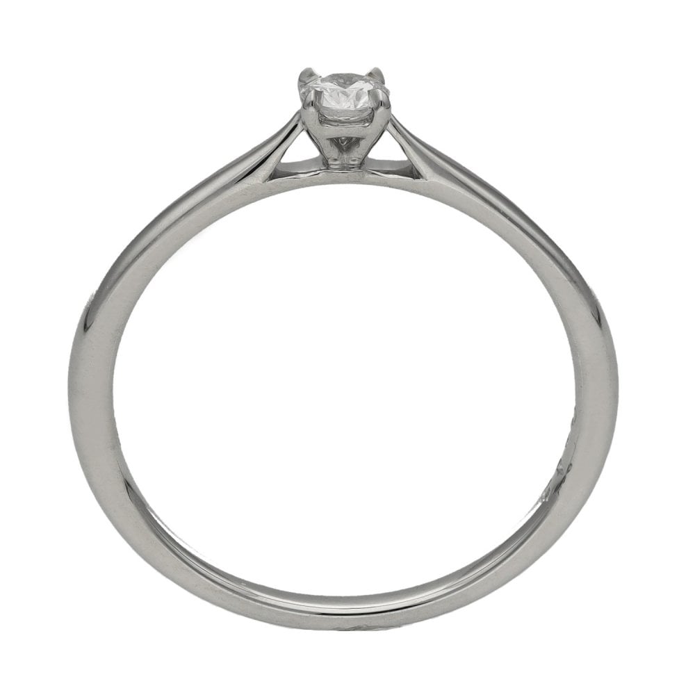 Ladies Platinum Diamond Solitaire Engagement Ring - 0.13ct