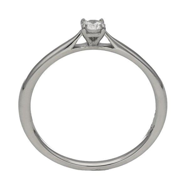Ladies Platinum Diamond Solitaire Engagement Ring - 0.13ct