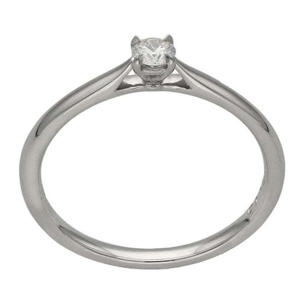 Ladies Platinum Diamond Solitaire Engagement Ring - 0.13ct