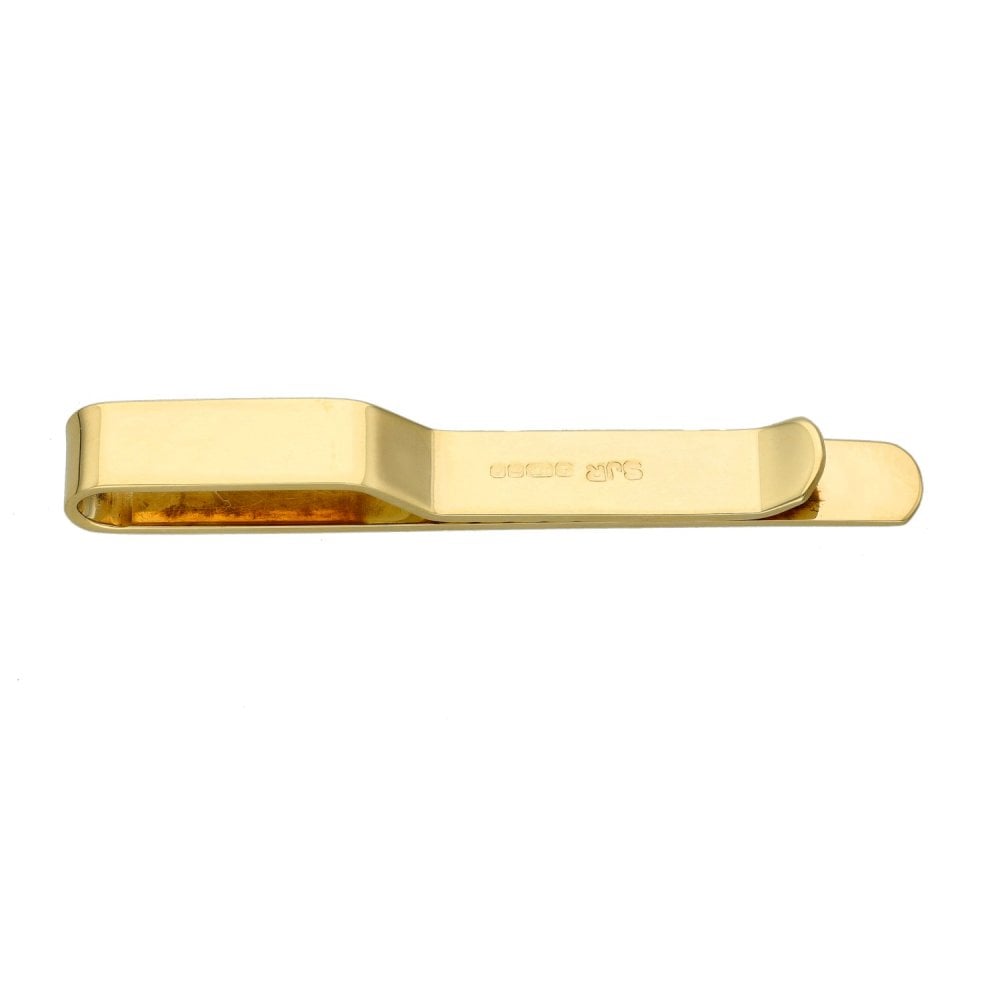 Mens 9ct Yellow Gold Tie Slide - 4.1g