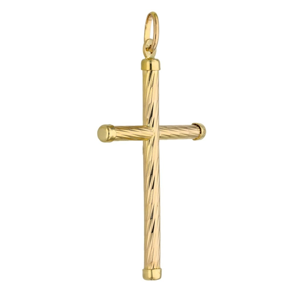 9ct Yellow Gold Religious Cross Pendant - 1.7g