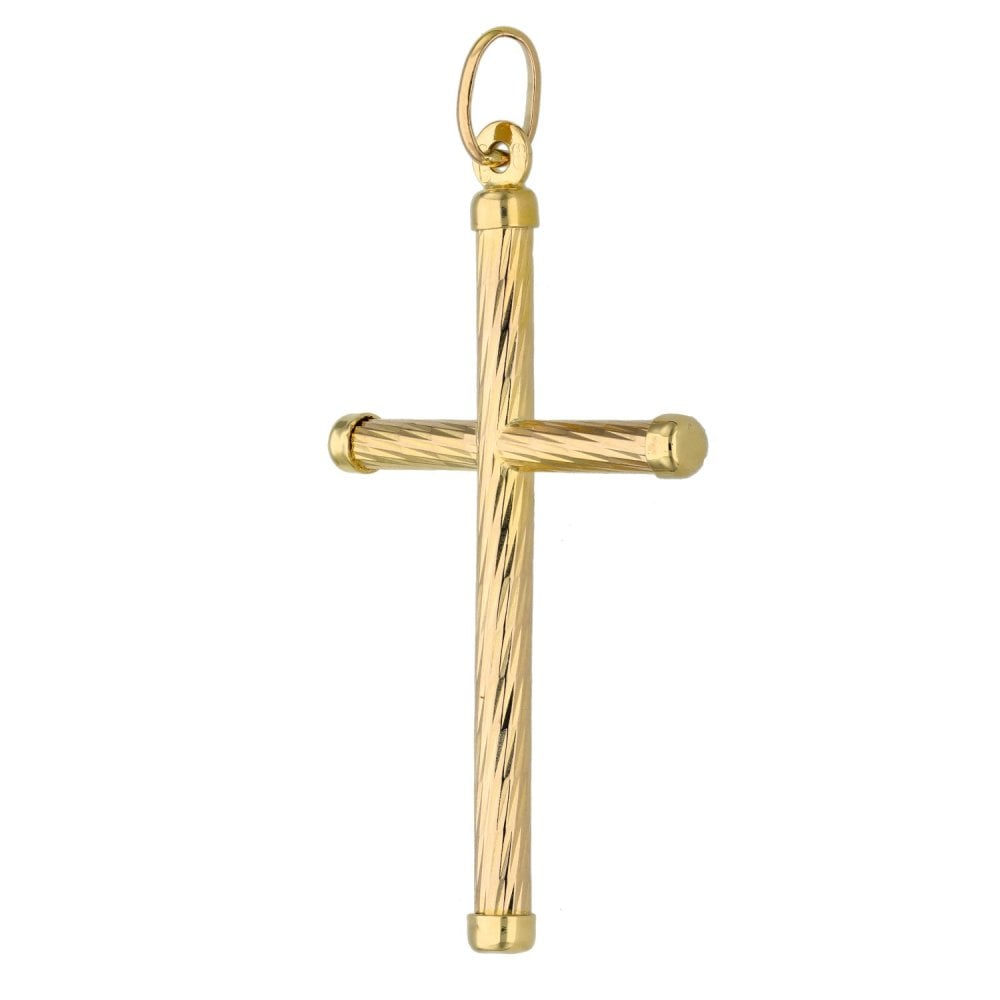 9ct Yellow Gold Religious Cross Pendant - 1.7g