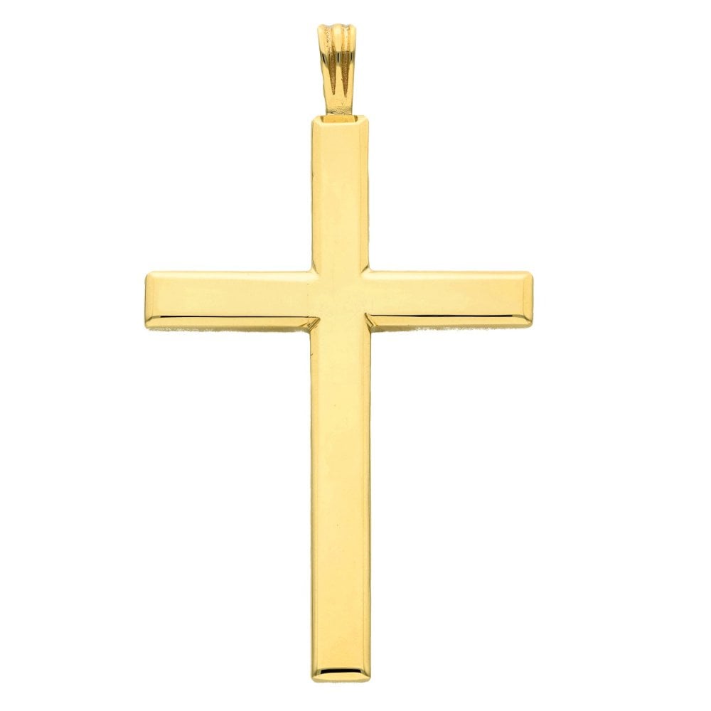 9ct Yellow Gold Large Cross With Hallmark - 24.7g