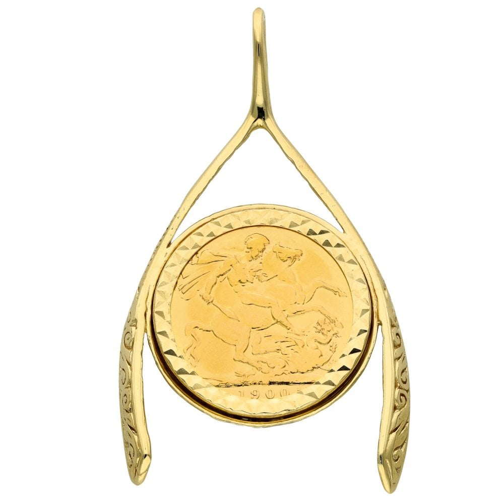 1900 Yellow Gold Full Sovereign Coin Pendant - 31x53x4mm - 13.7g