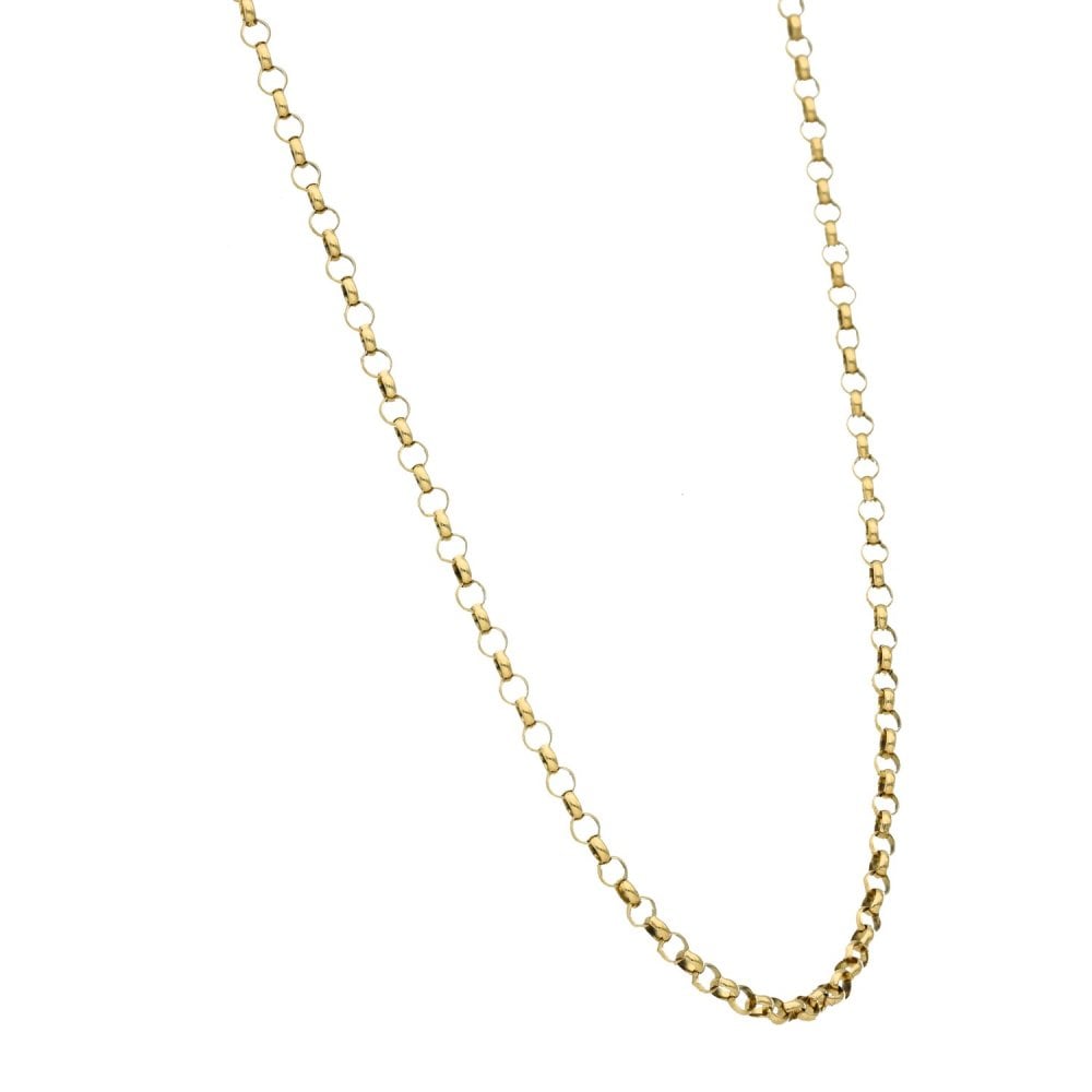 Ladies 9ct Yellow Gold 18" Belcher Chain - 2.2g