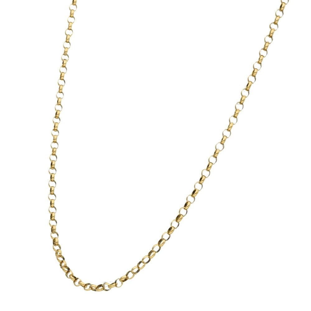 Ladies 9ct Yellow Gold 18" Belcher Chain - 2.2g