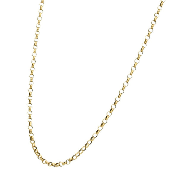 Ladies 9ct Yellow Gold 18" Belcher Chain - 2.2g