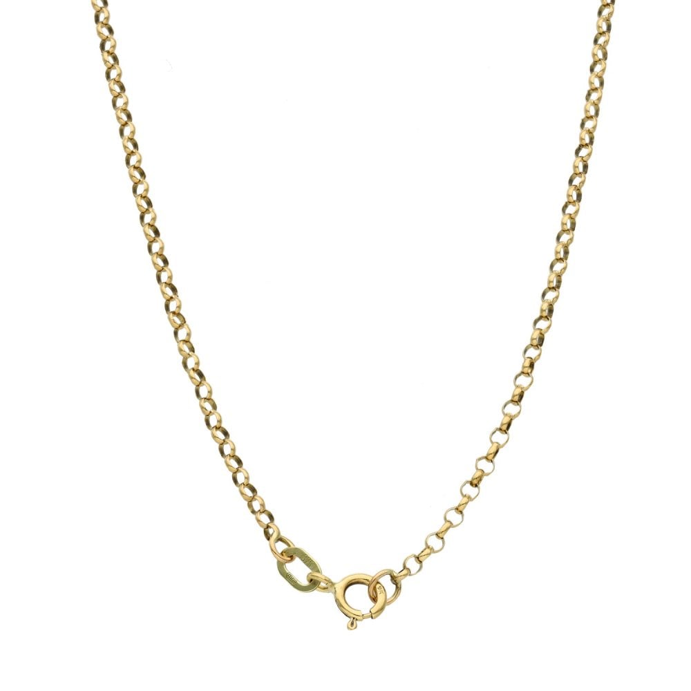 Ladies 9ct Yellow Gold 18" Belcher Chain - 2.2g