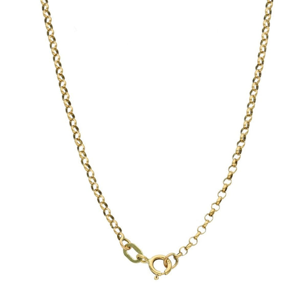 Ladies 9ct Yellow Gold 18" Belcher Chain - 2.2g