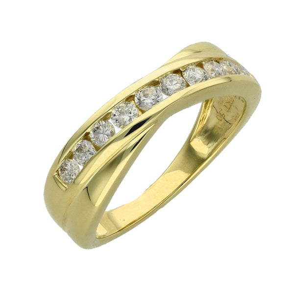 Ladies 9ct Yellow Gold Diamond Set Eternity Ring - 0.50ct