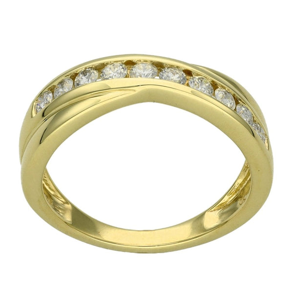 Ladies 9ct Yellow Gold Diamond Set Eternity Ring - 0.50ct
