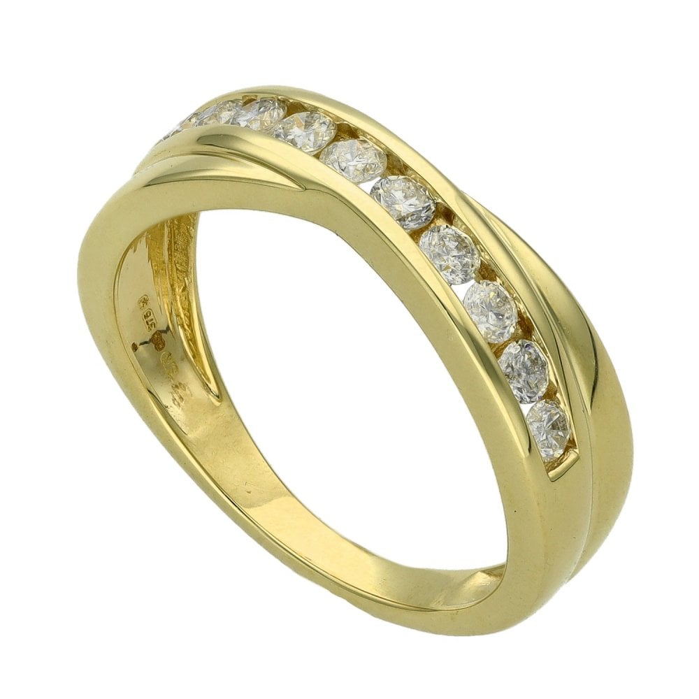 Ladies 9ct Yellow Gold Diamond Set Eternity Ring - 0.50ct