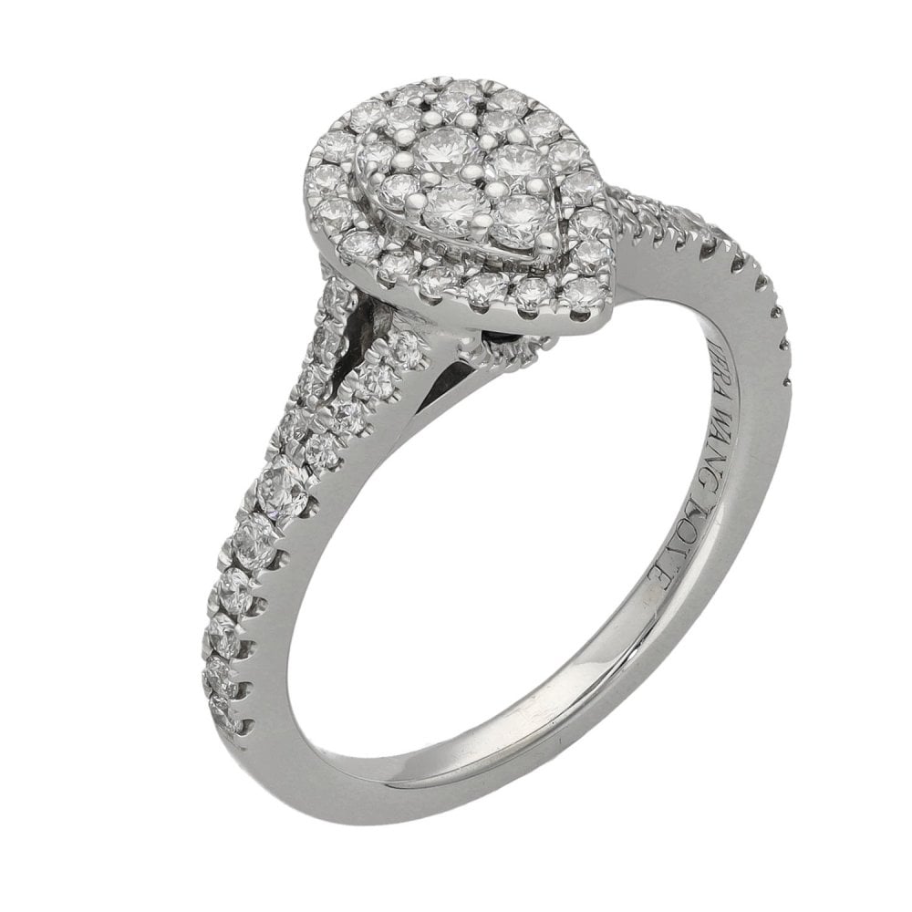 18ct White Gold VERA WANG LOVE Diamond Ring - Size I