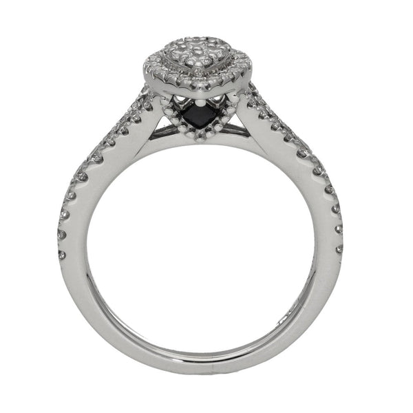 18ct White Gold VERA WANG LOVE Diamond Ring - Size I