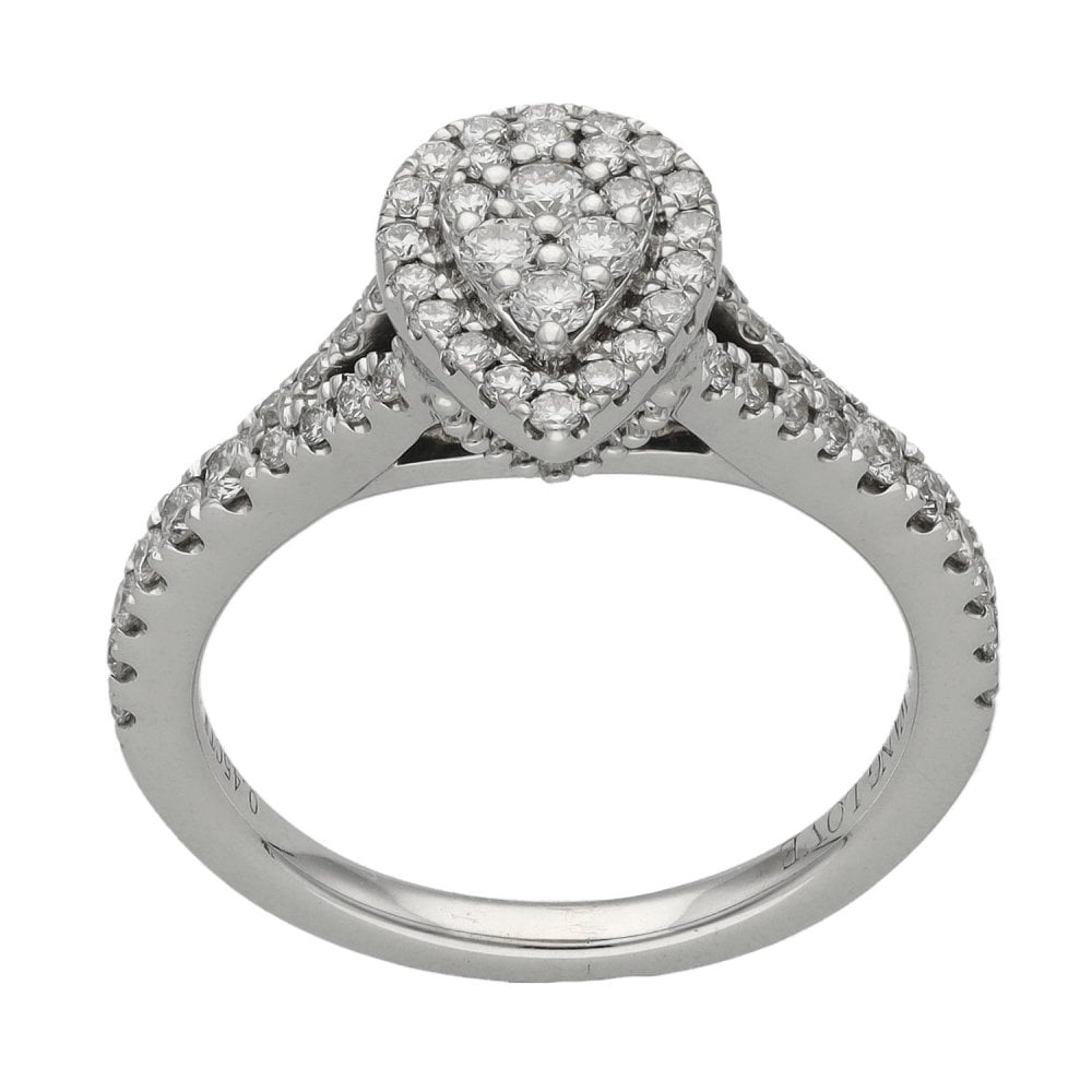 18ct White Gold VERA WANG LOVE Diamond Ring - Size I
