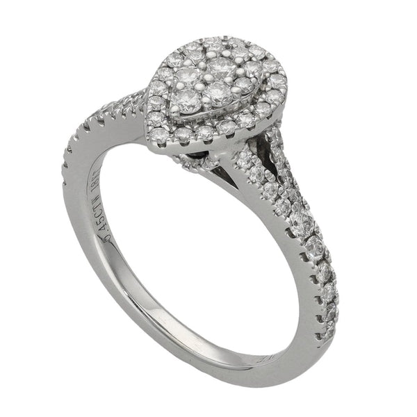 18ct White Gold VERA WANG LOVE Diamond Ring - Size I