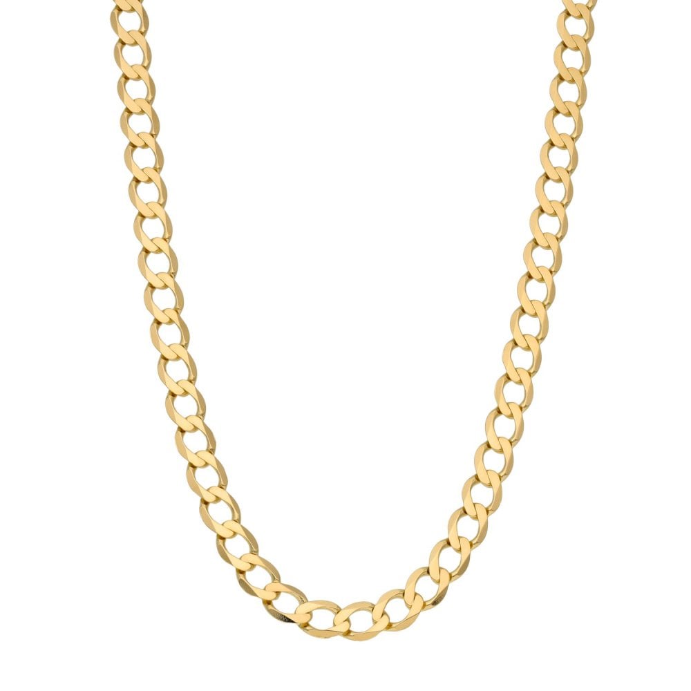 9ct Yellow Gold Curb Chain - 18" - 10.5g