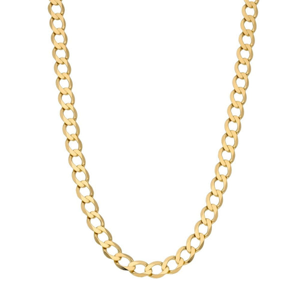 9ct Yellow Gold Curb Chain - 18" - 10.5g