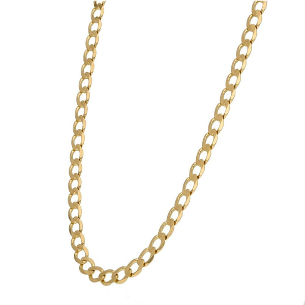 9ct Yellow Gold Curb Chain - 18" - 10.5g