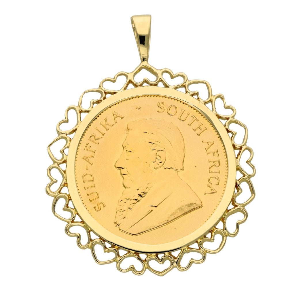 1974 Yellow Gold South Africa Krugerrand Coin Pendant - 39.3g