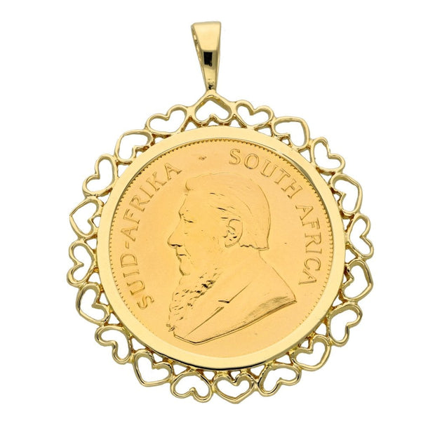 1974 Yellow Gold South Africa Krugerrand Coin Pendant - 39.3g