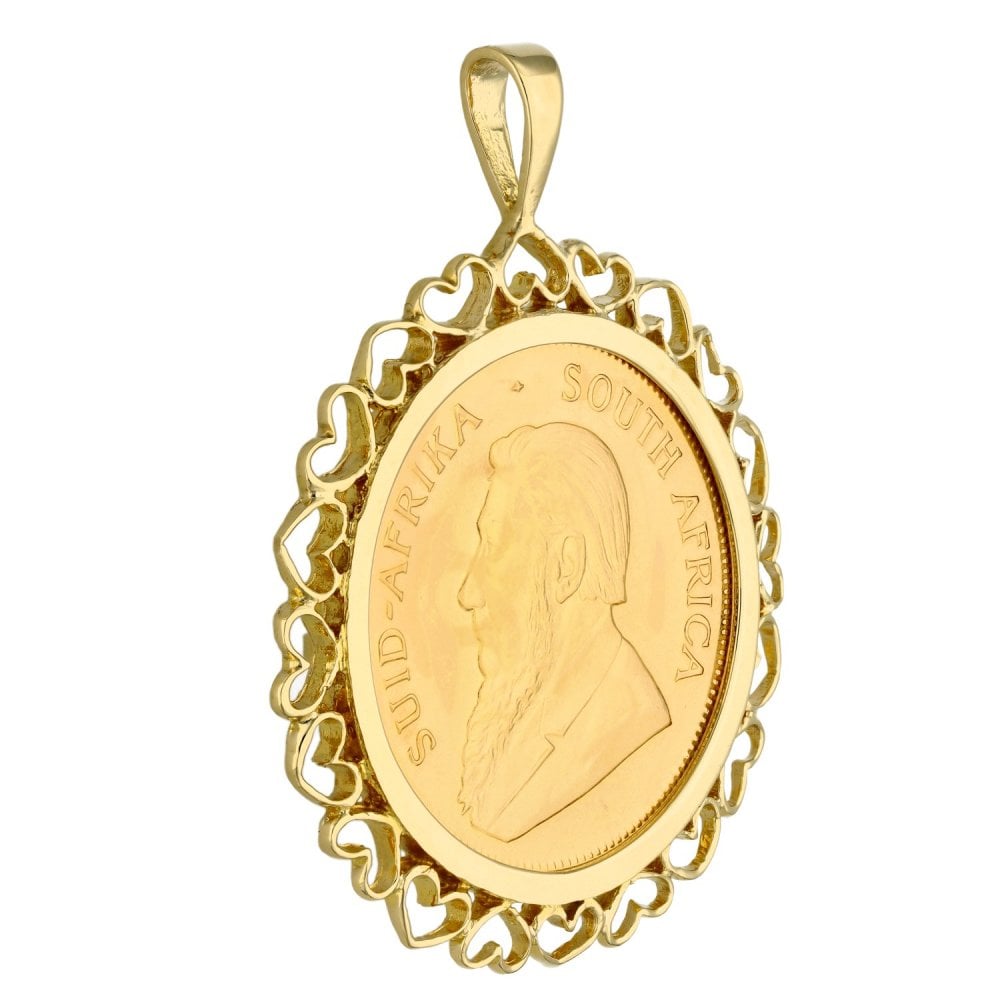 1974 Yellow Gold South Africa Krugerrand Coin Pendant - 39.3g