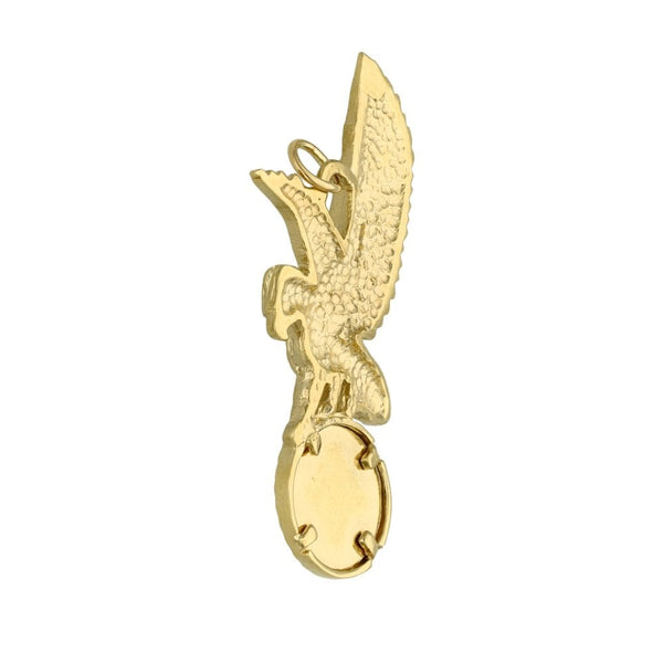 9ct Yellow Gold Eagle & St. George Pendant - 4.1g