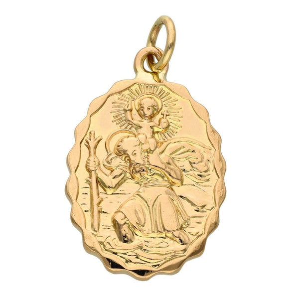 9ct Yellow Gold St. Christopher Pendant - 16.9g