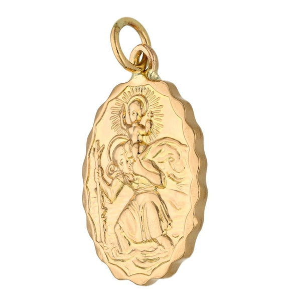 9ct Yellow Gold St. Christopher Pendant - 16.9g