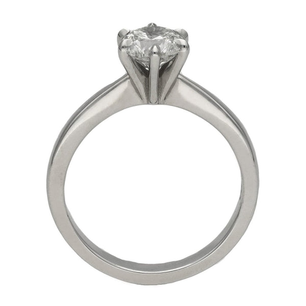 18ct White Gold Diamond Solitaire Ring - Size N - 1.08ct