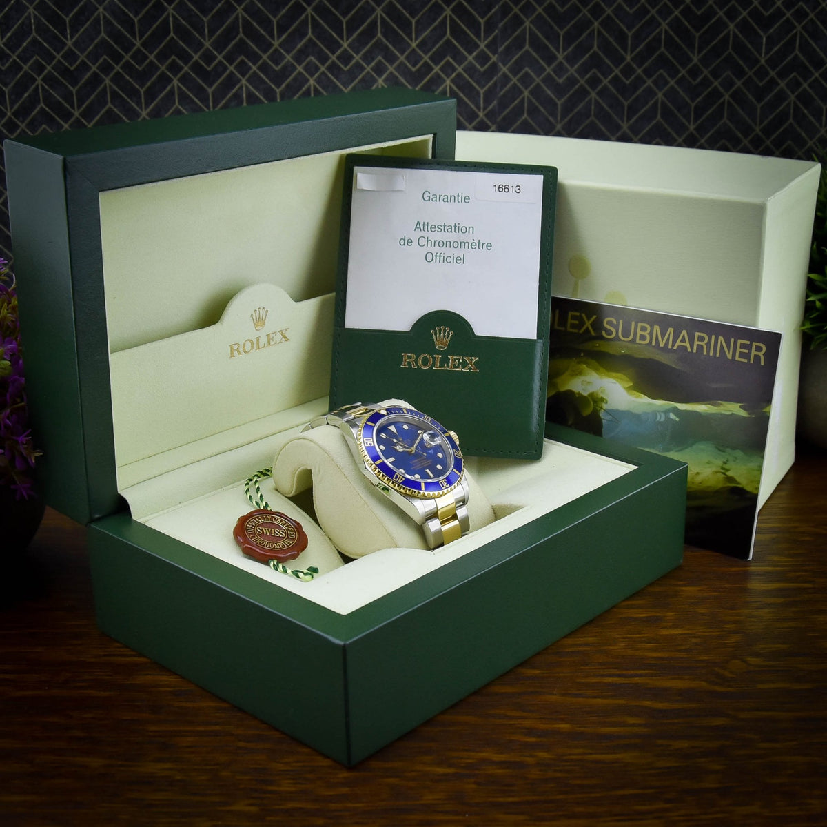 Submariner 16613 - Mens Watch - Blue Dial - 2005