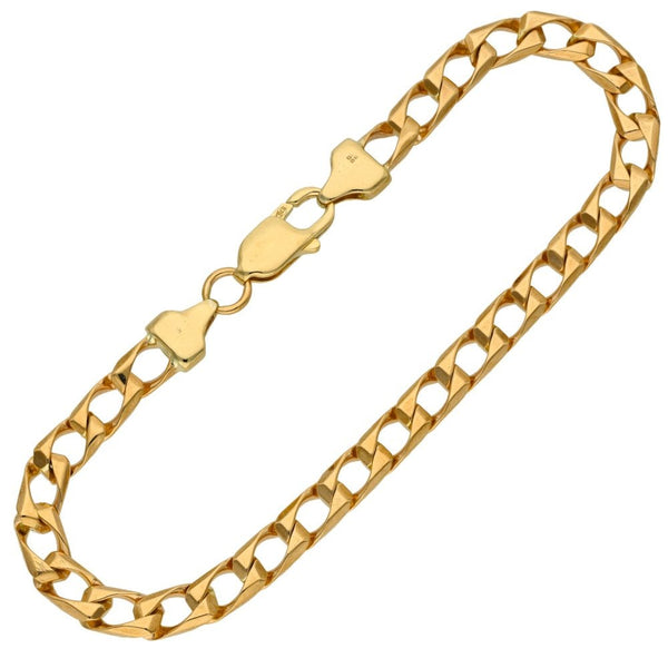9ct Yellow Gold Curb Bracelet - 9" - 16.8g