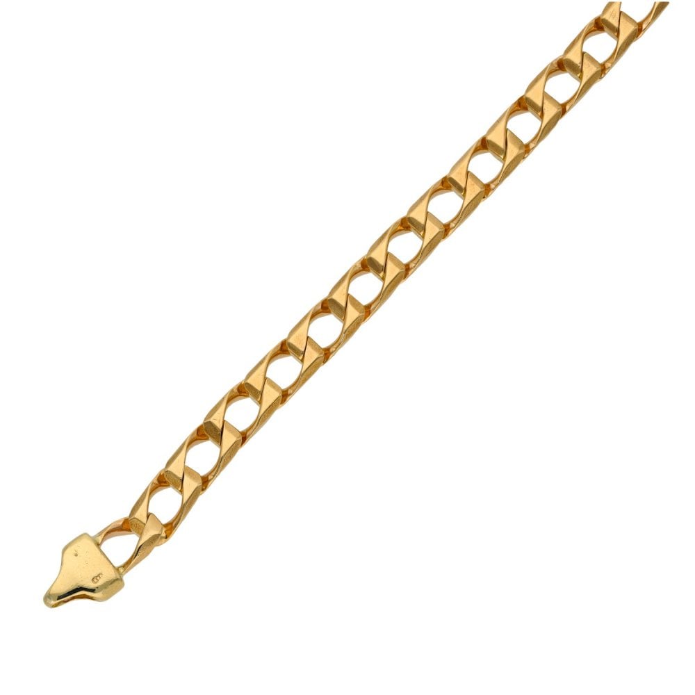 9ct Yellow Gold Curb Bracelet - 9" - 16.8g