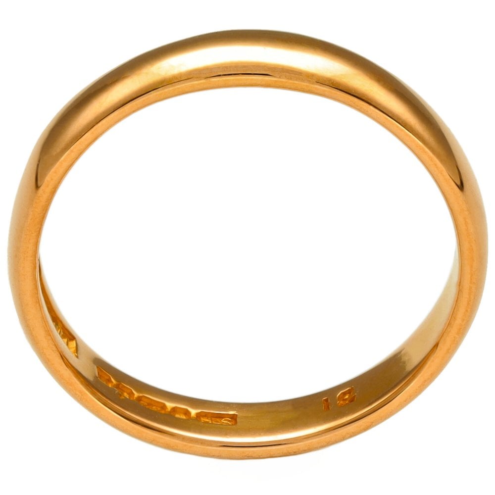 22ct Yellow Gold 4mm Wedding Ring - 5.2g