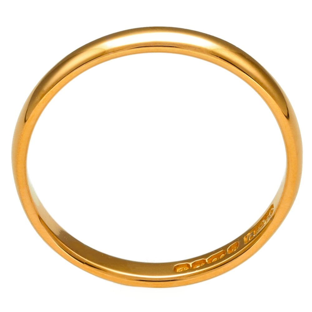 22ct Yellow Gold 3mm Wedding Ring - 4.1g