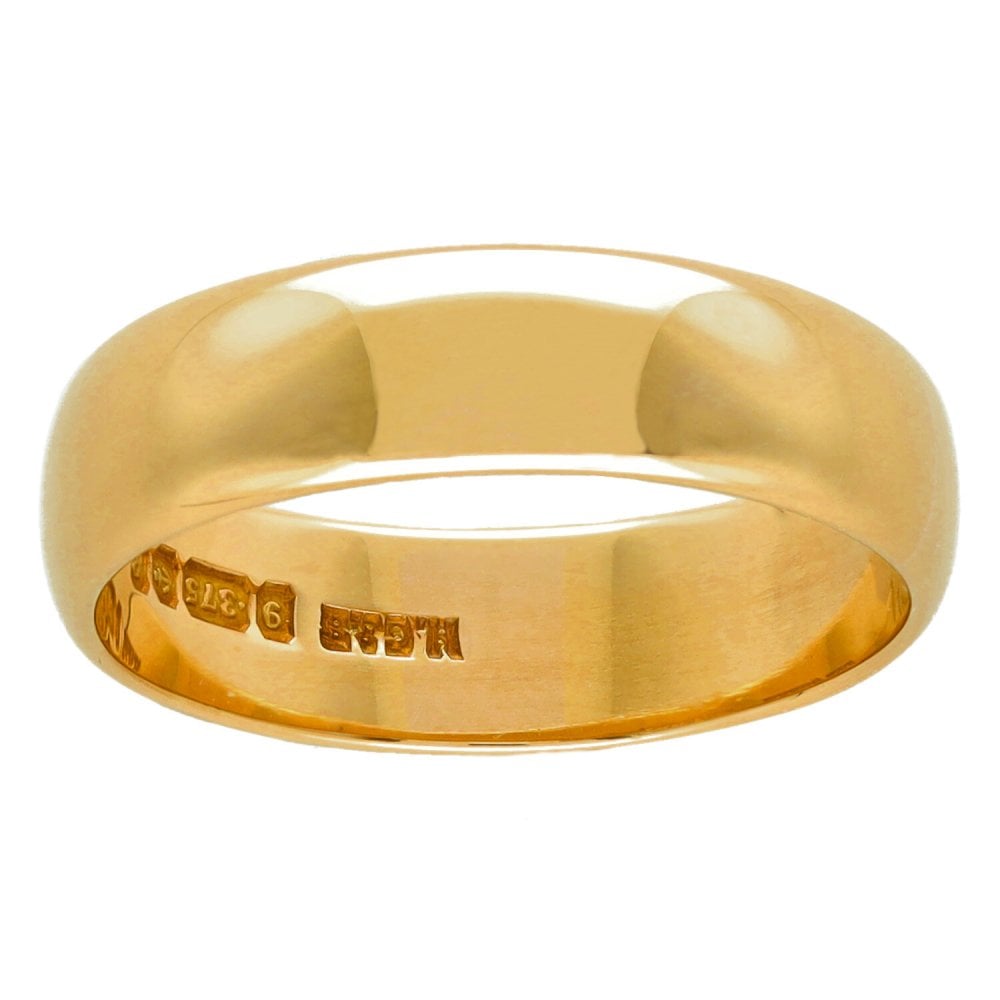 9ct Yellow Gold 6mm Wedding Ring - 5.9g
