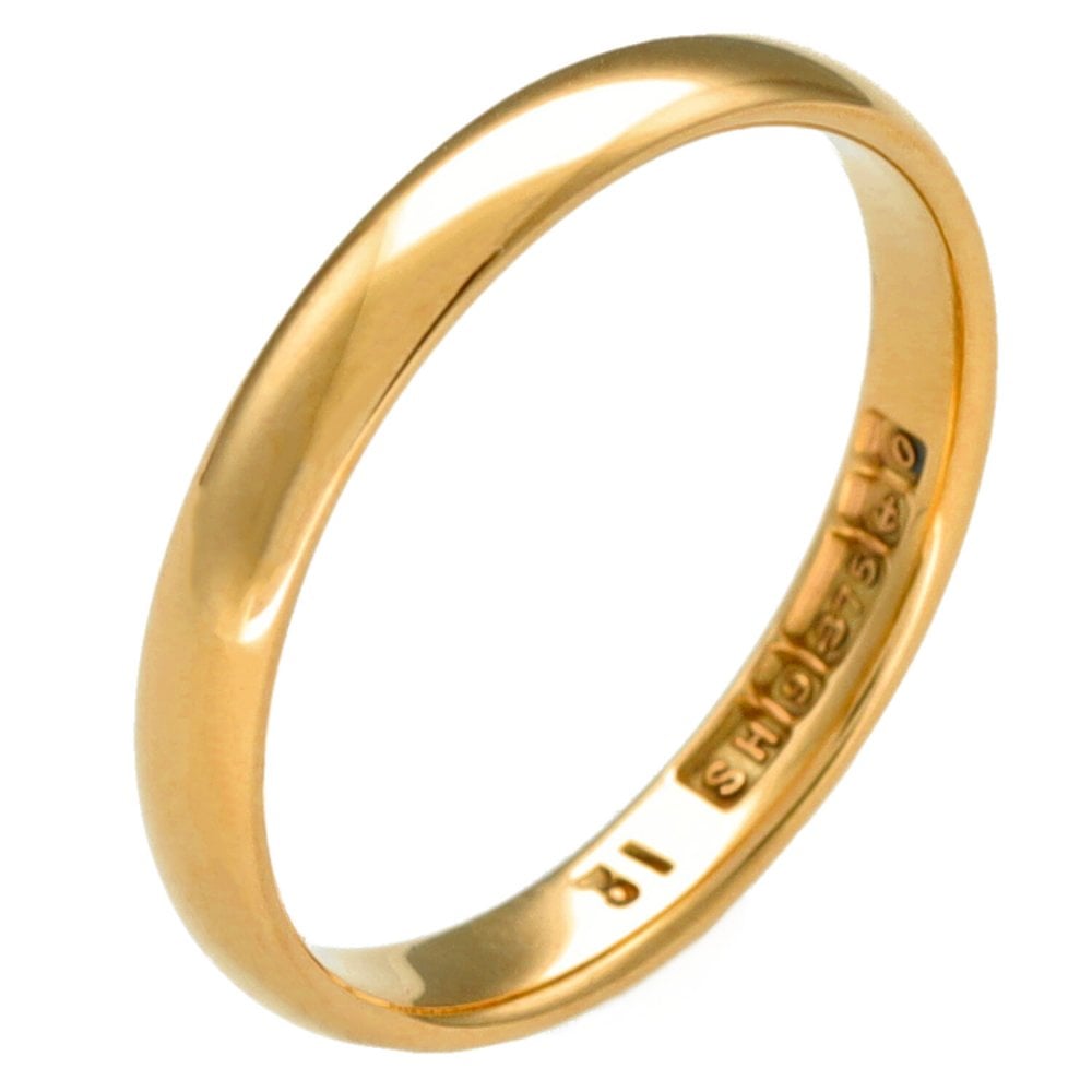 Ladies 9ct Rose Gold Wedding Ring - 3mm - Size L