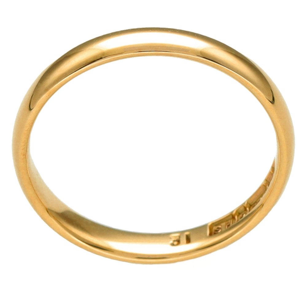 Ladies 9ct Rose Gold Wedding Ring - 3mm - Size L