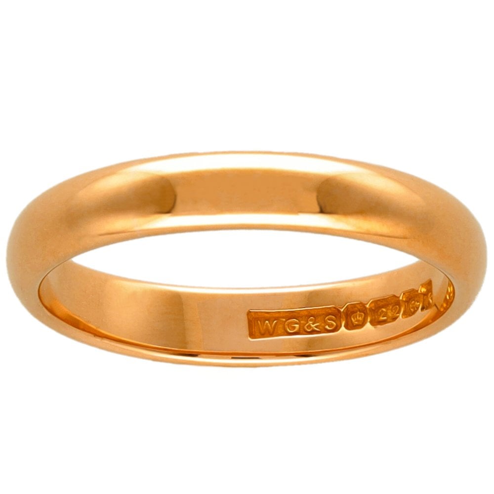 22ct Yellow Gold 4mm Wedding Ring - 5.3g