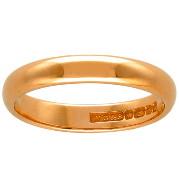 22ct Yellow Gold 4mm Wedding Ring - 5.3g