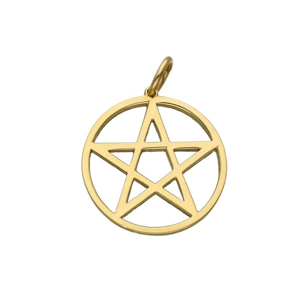9ct Yellow Gold Medium 5 Pointed Star Pendant - 21x21x1mm - 2.3g