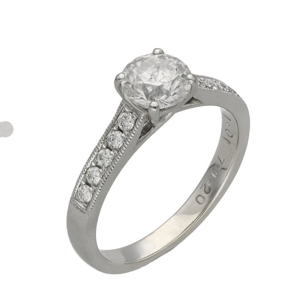 Ladies 18ct White Gold Diamond Engagement Ring - 1.21ct