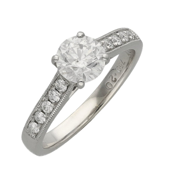 Ladies 18ct White Gold Diamond Engagement Ring - 1.21ct